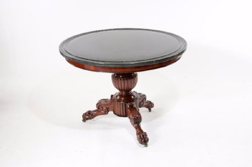 fig 2. Quality Antique Mahogany Marble Top Gueridon