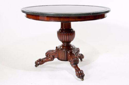 fig 5. Quality Antique Mahogany Marble Top Gueridon