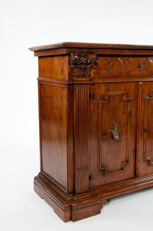 fig 3. Rare 17TH Century Italian Walnut Side Cabinet