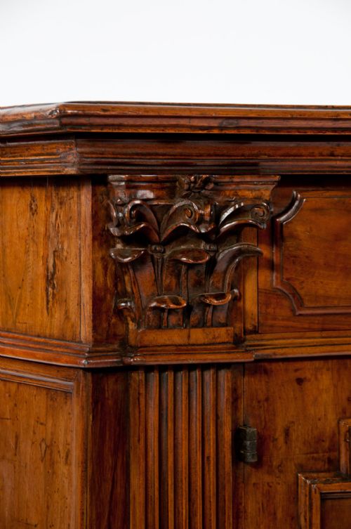 fig 4. Rare 17TH Century Italian Walnut Side Cabinet