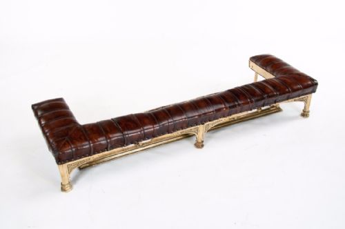fig 1. A Quality Victorian Leather Upholstered Fender