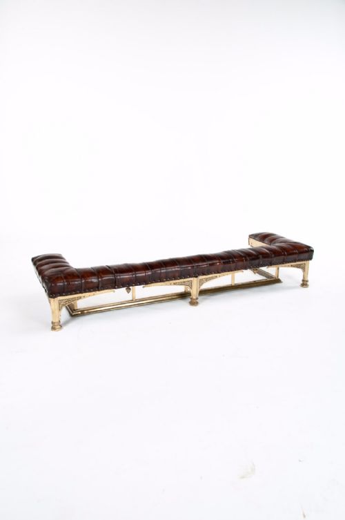 fig 2. A Quality Victorian Leather Upholstered Fender