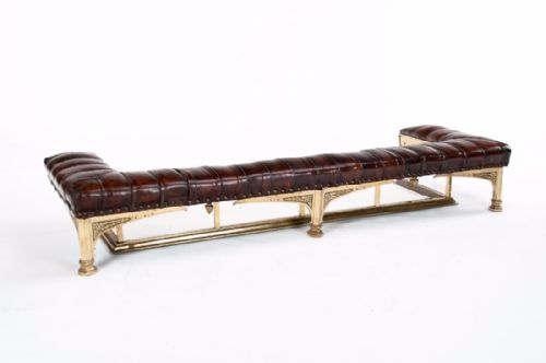 fig 3. A Quality Victorian Leather Upholstered Fender