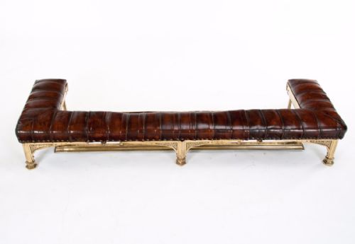 fig 6. A Quality Victorian Leather Upholstered Fender