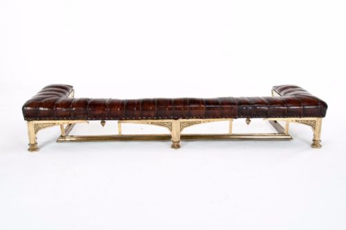 fig 7. A Quality Victorian Leather Upholstered Fender