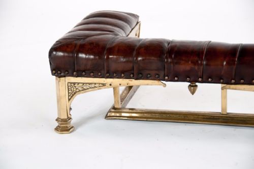 fig 9. A Quality Victorian Leather Upholstered Fender