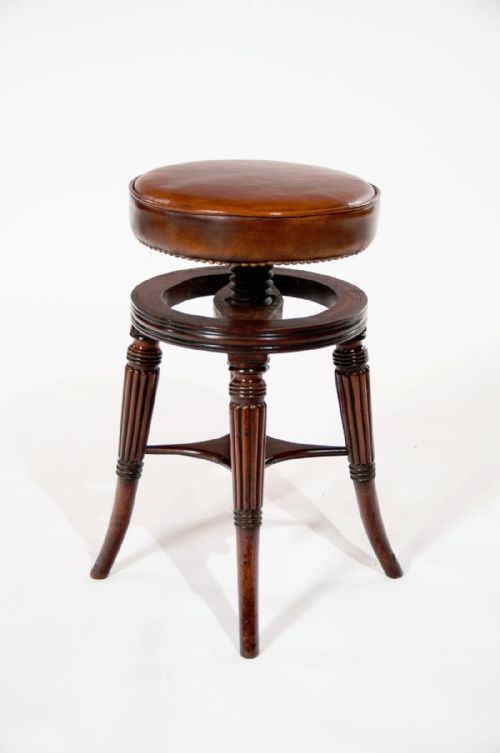 fig 2. A Fine Regency Mahogany Adjustable Piano Stool