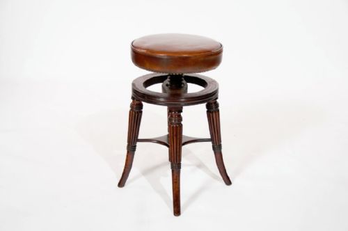 fig 3. A Fine Regency Mahogany Adjustable Piano Stool