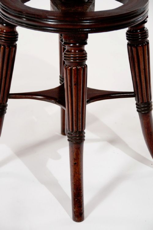 fig 4. A Fine Regency Mahogany Adjustable Piano Stool