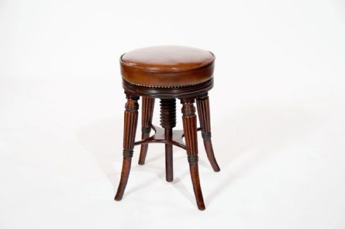 fig 5. A Fine Regency Mahogany Adjustable Piano Stool