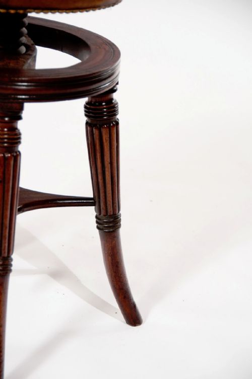 fig 6. A Fine Regency Mahogany Adjustable Piano Stool