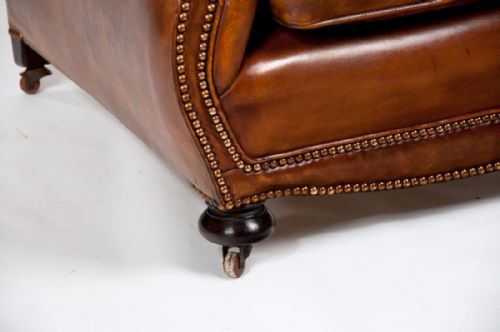 fig 5. Quality Victorian Shaped Leather Club Armchair
