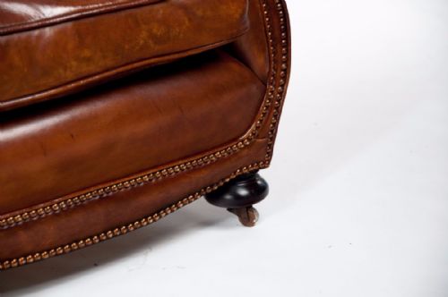 fig 6. Quality Victorian Shaped Leather Club Armchair