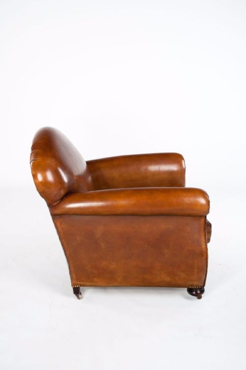 fig 9. Quality Victorian Shaped Leather Club Armchair