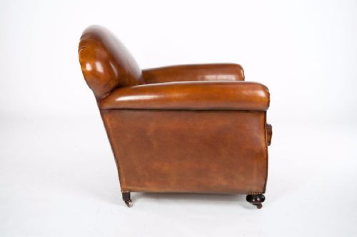 fig 10. Quality Victorian Shaped Leather Club Armchair