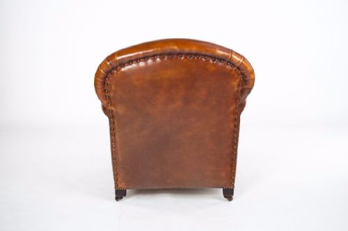 fig 11. Quality Victorian Shaped Leather Club Armchair