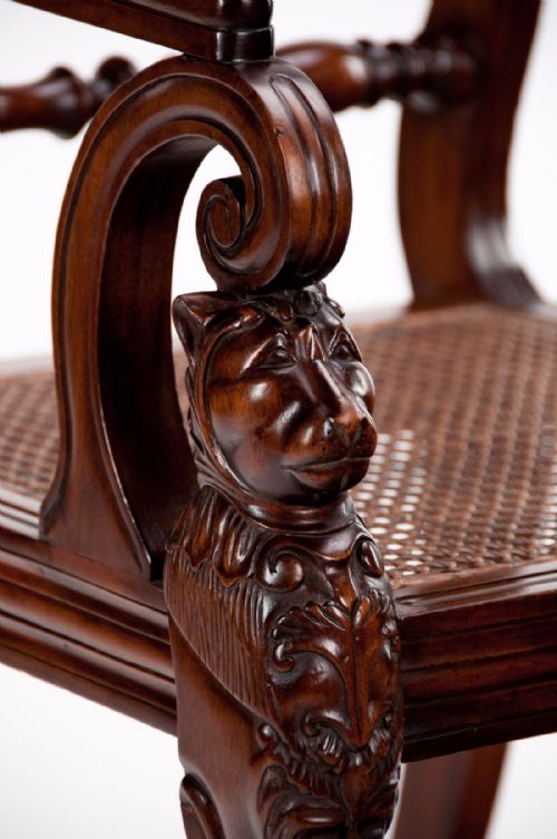 fig 3. Fine 19th Century Mahogany Desk Armchair