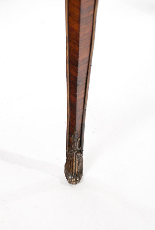 fig 4. Extremely Fine Shaped 19th C French Marble Topped Marquetry Cabinet