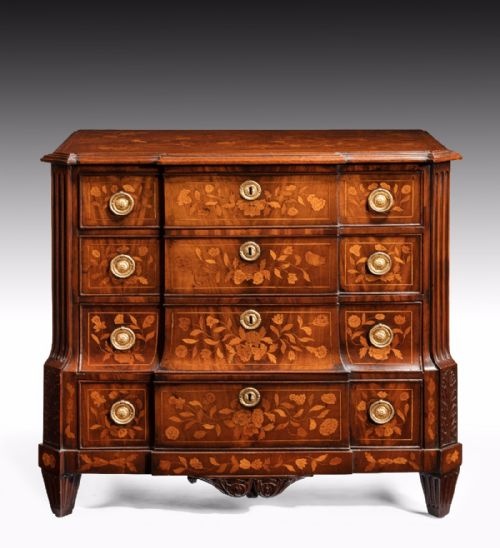 Antique Dutch Marquetry Chest of Drawers