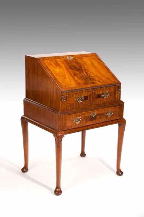 Antique Faded Mahogany Bureau on Stand