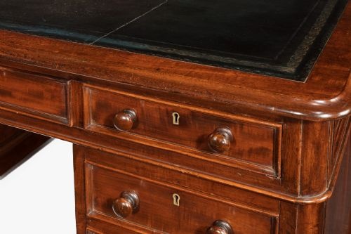 fig 2. Quality Victorian Pedestal Desk by W Priest London