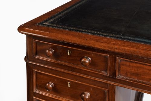 fig 3. Quality Victorian Pedestal Desk by W Priest London