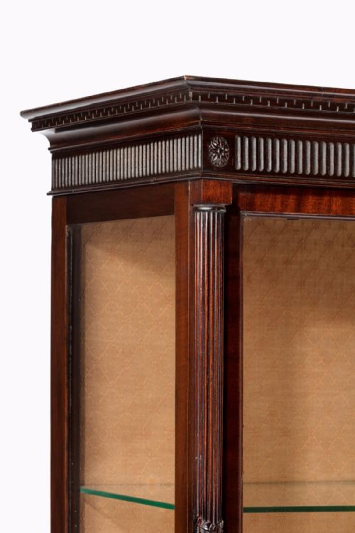fig 5. A Fine Quality Edwardian Serpentine Shaped Display Cabinet