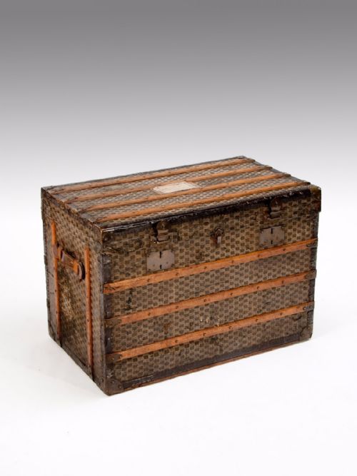 Antique French Steamer Trunk Paris F.a.m.