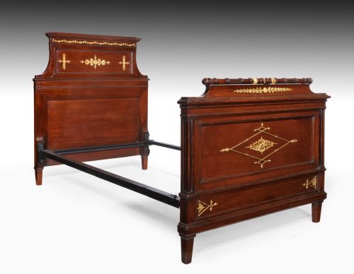 fig 2. Striking Pair of Antique French Ormolu Beds