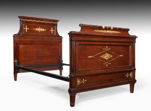 fig 3. Striking Pair of Antique French Ormolu Beds