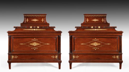 fig 11. Striking Pair of Antique French Ormolu Beds