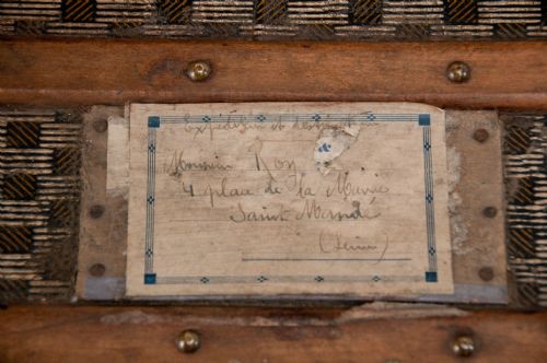 fig 6. Antique French Steamer Trunk Paris F.A.M.