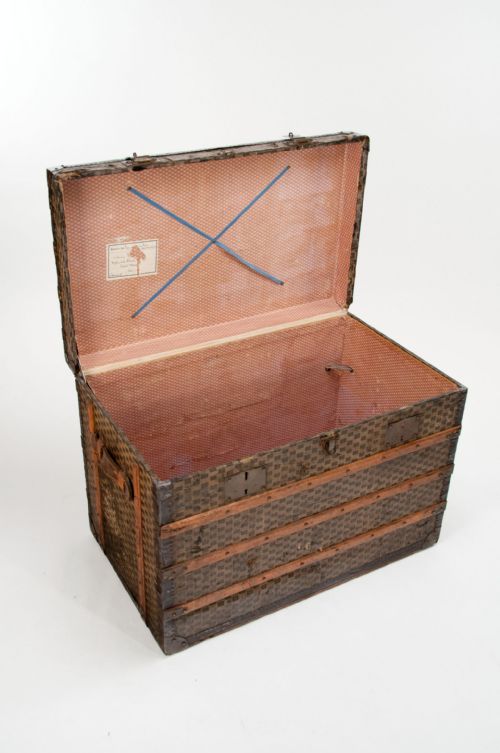 fig 8. Antique French Steamer Trunk Paris F.A.M.