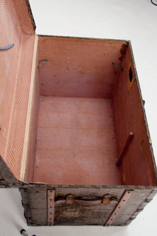 fig 9. Antique French Steamer Trunk Paris F.A.M.