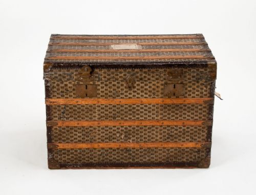 fig 10. Antique French Steamer Trunk Paris F.A.M.