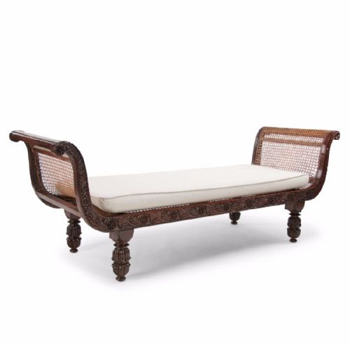 fig 1. 19th Century Anglo Indian Rosewood Daybed