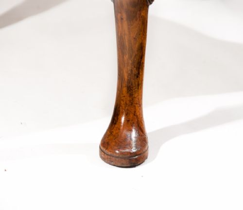 fig 1. Good Quality Walnut Antique Leather Shepherd's Crook Armchair