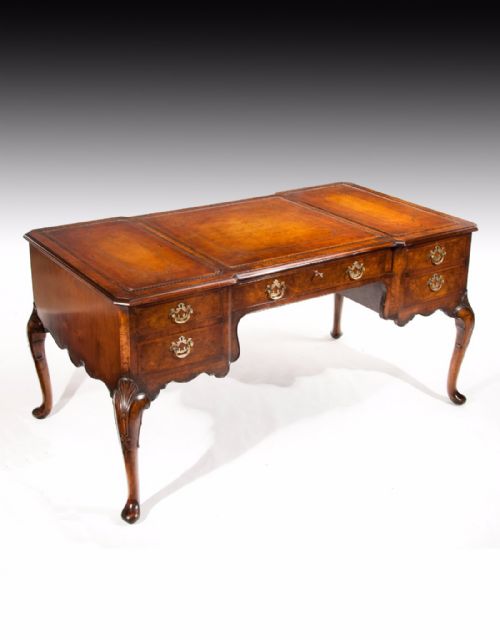 fig 2. A Very Good Quality Antique Walnut Partners Desk