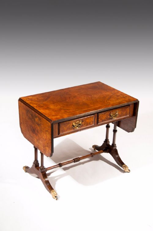 An Attractive Burr Walnut Sofa Table / Coffee Table