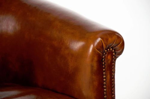 fig 2. A Quality Antique Leather Tub Armchair