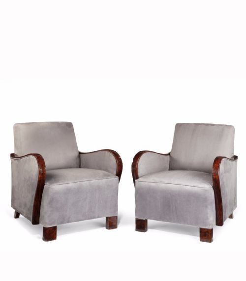 fig 1. A Good Pair of Art Deco Armchairs