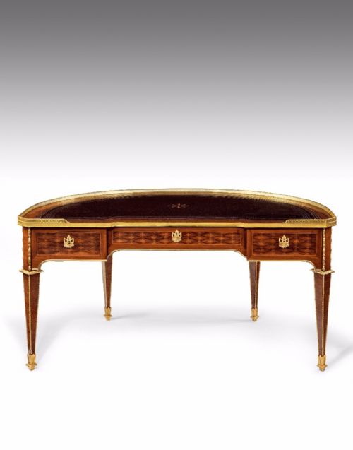 fig 1. A Stunning Rare 19th Century Demi Lune - Crescent Shaped Desk