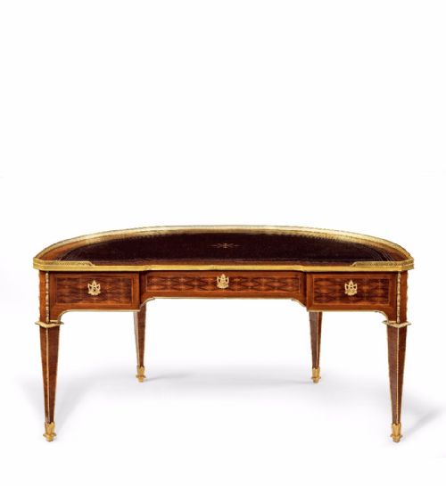 fig 2. A Stunning Rare 19th Century Demi Lune - Crescent Shaped Desk