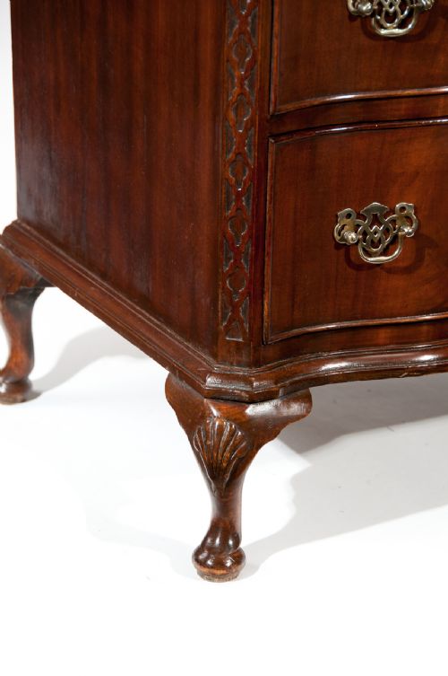 fig 2. Quality Antique Shaped Front Mahogany Chest of Drawers
