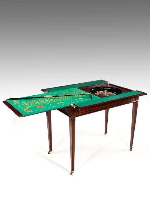 A Rare Edwardian Walnut Roulette - Games Table by Maple & Co of London