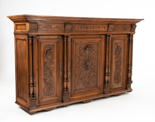 fig 2. 19th Century Carved Hanging Walnut Cabinet