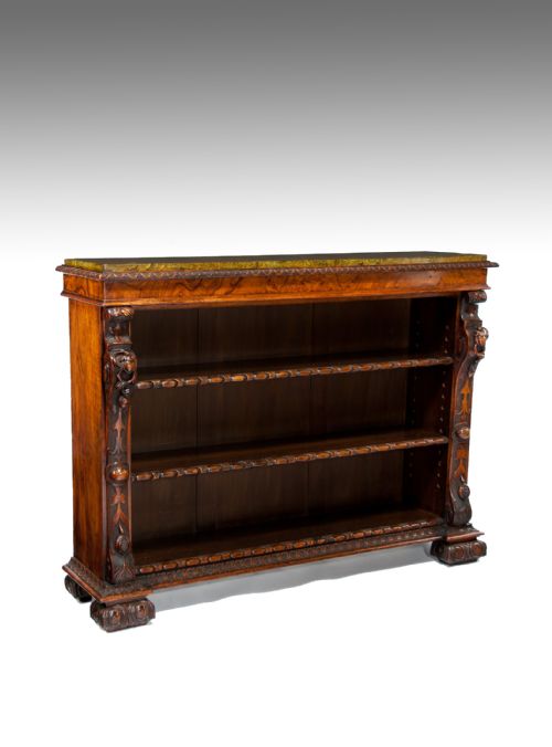 Superb Quality 19th Century  Walnut Open Bookcase / Bookshelves