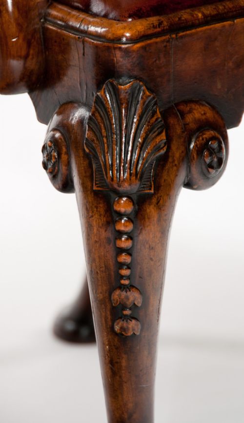 fig 4. A Fine Antique Walnut Desk Chair by Charles Tozer