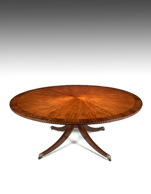 fig 2. Huge 6 Ft Circular Late Victorian Mahogany Dining Table