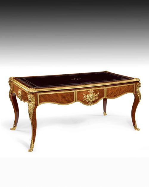 Exquisite 19th C Kingwood Bureau Plat with Provenance